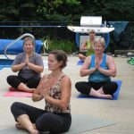 Hammock Poolside Yoga Event - Group Sitting